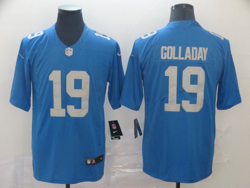 Men Detroit Lions 19 Golladay Blue Nike Vapor Untouchable Limited Player NFL Jerseys